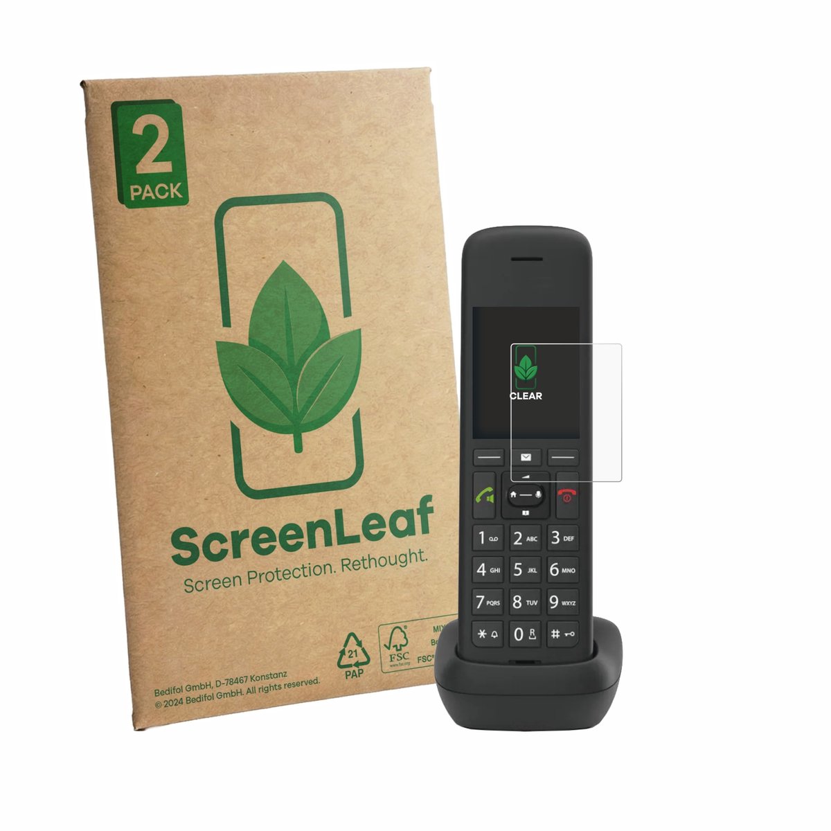 2 Stuks Screenprotector voor Gigaset C575A - Hoogwaardige Beschermfolie transparant