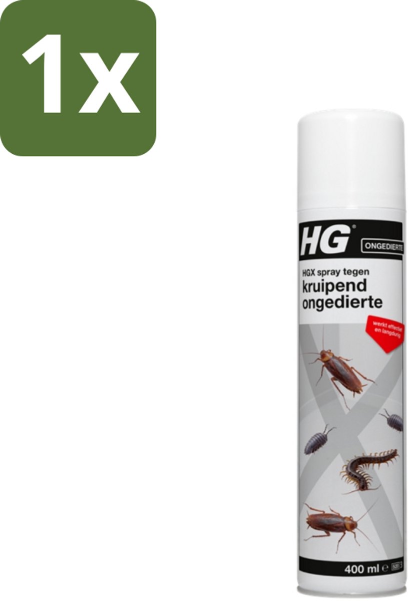 1 x HG X Tegen Kruipend Ongedierte 400 ml - Kruipend Ongedierte Bestrijding - Mieren Bestrijding - Kakkerlak Bestrijding - Tapijtkever Larven Bestrijding - Pissebed Bestrijding