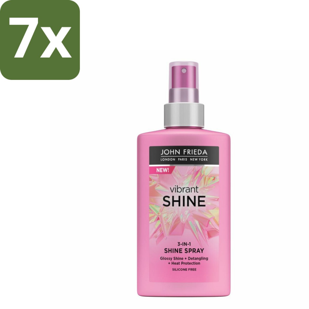 7 x John Frieda – Haarspray – Vibrant Shine Colour 3-in-1 Shine Spray – Glansversterkend – 150 ml - Koffiezetapparaat