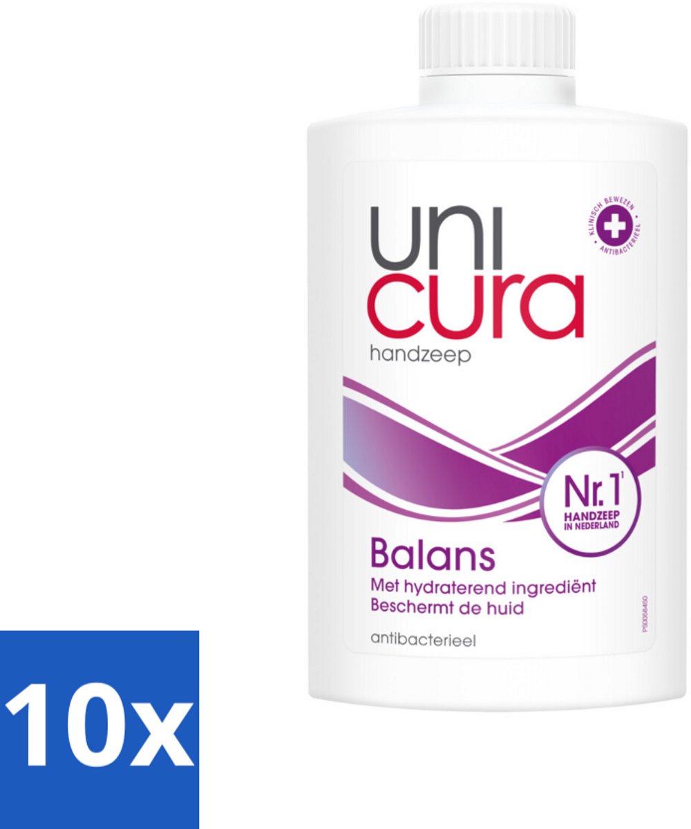 10 x Unicura – Vloeibare Zeep Navulling – Balans – 250 ml - Koffie - Koffiezetapparaat - Koffiezetapparaat