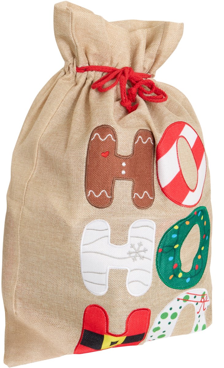 Fééric Lights and Christmas Kerst Hohoho Jute Kersttas - 50x70cm - Tas