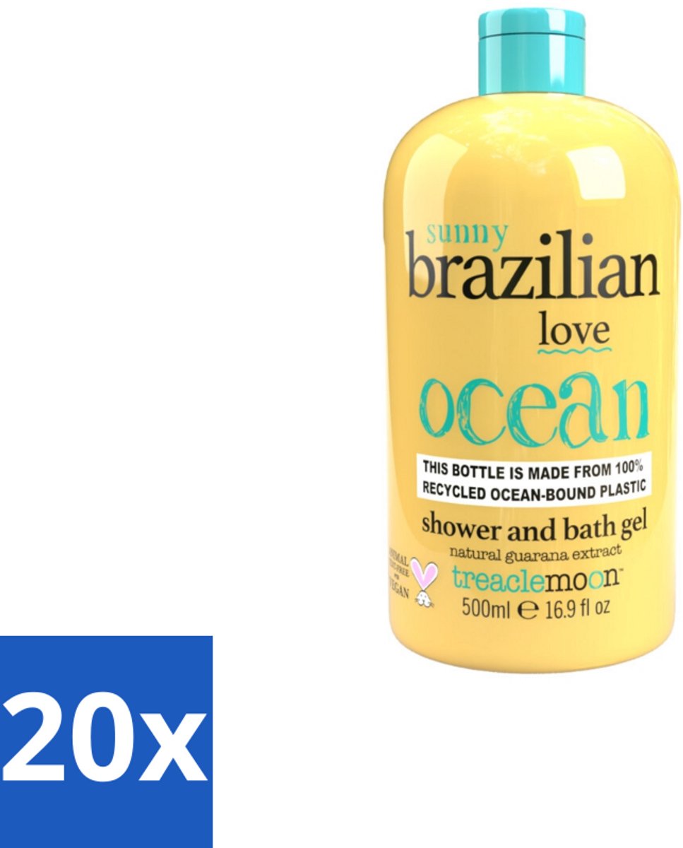 20 x Treaclemoon – Bad- & Douchegel – Brazilian Love – 500 ml - Voordeelverpakking - 20 stuks