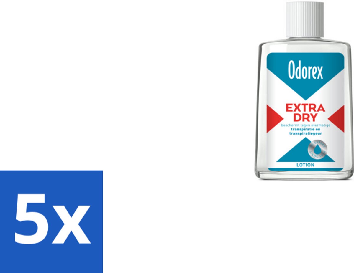 5 x Odorex Extra Dry Lotion 50 ml - Extra Dry - Overmatig Zweten - Zweetgeur - Deodorant - Zweetvermindering