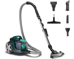 Philips PowerPro Active FC9555/09 - Stofzuiger zonder zak - 3 extra mondstukken - Groen