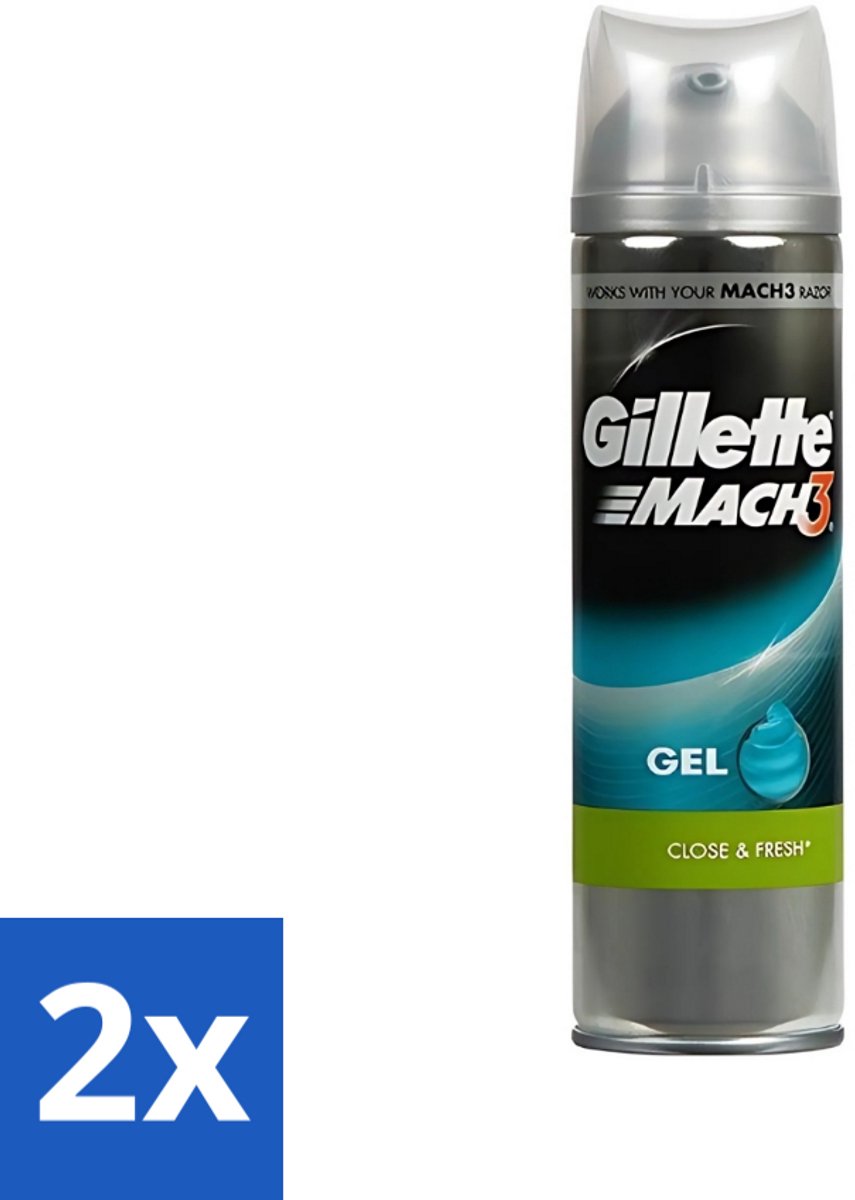 2 x Gillette - Mach3 - Scheergel - Complete Defense Extra Comfort - Verzorgend - 200 ml - Scheergel - Scheren - Huid Verzorging - Comfortabel Scheren - Gevoelige Huid