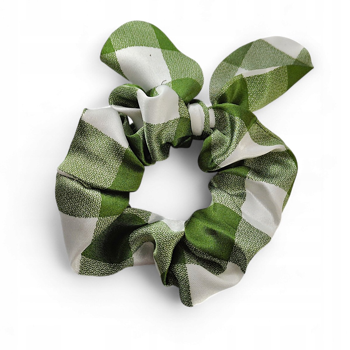 Scrunchies Haarbandjes - Geruite Stijl met Strik