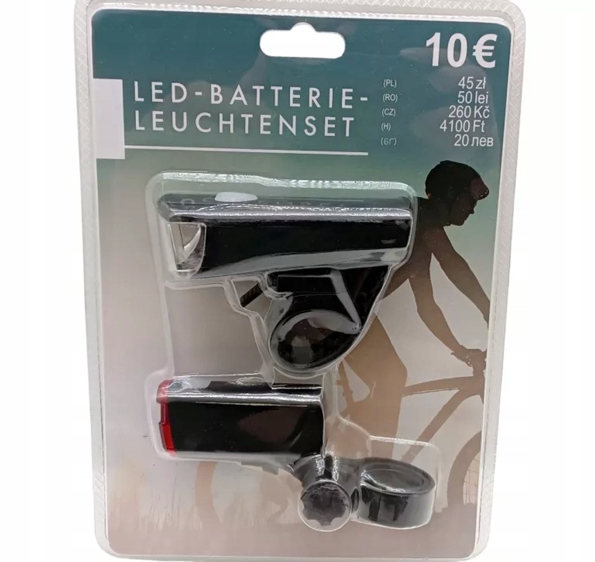 Fietsverlichting LED Set: Voor- en Achterlamp op Batterijen