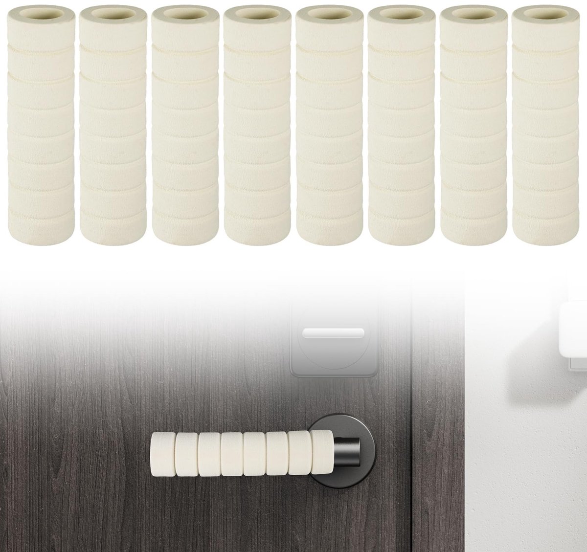 Elzusha - Set van 8 Antistatische Deurklinkbeschermers van Schuim