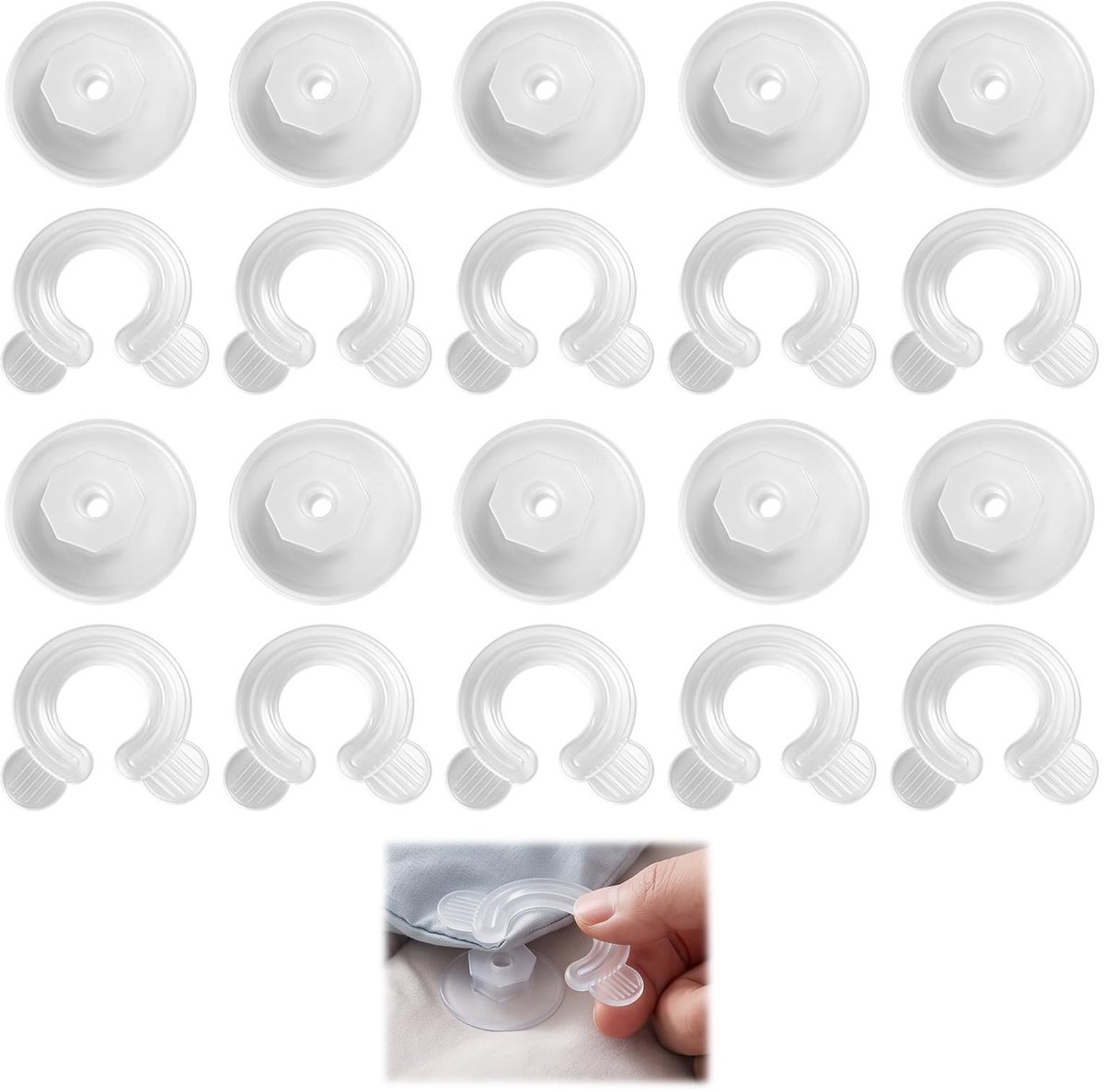 Elzusha - 10 Stuks Dekbedclips voor Veilig en Comfortabel Slapen