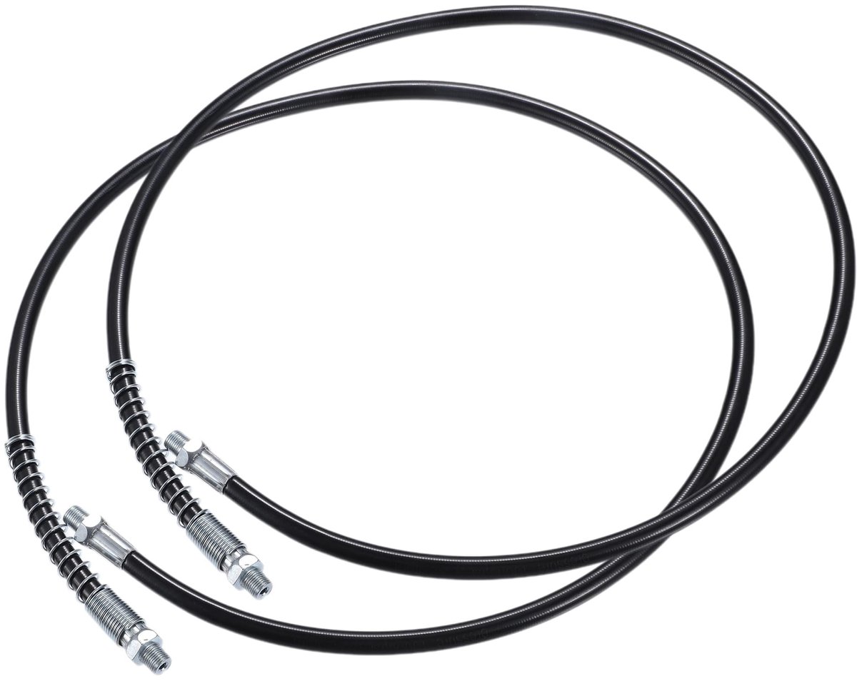 Elzusha - 2 Stuks 39 Inch Universele Grease Gun Flex Hose - Metaal Zwart