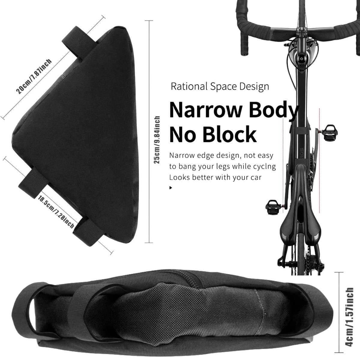 Elzusha - Waterdichte Fietsframe Tas voor MTB en Racefietsen