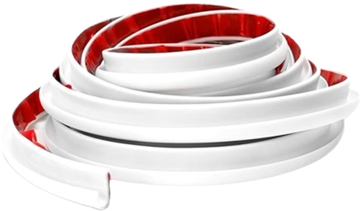 Elzusha - 5 Meter Witte Regengoot - Zelfklevende PVC-strip voor Camper en Voertuigen