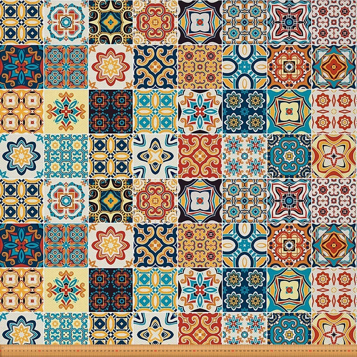 Elzusha - Portugese Traditionele Bekledingsstof met Boho Bloemen
