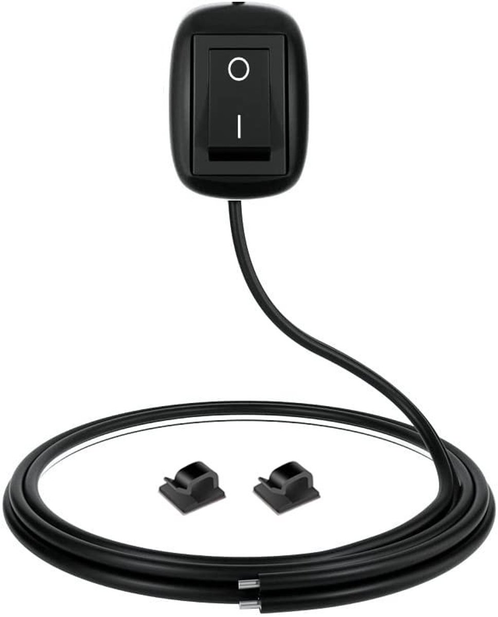 Elzusha - Momentary Drukknopschakelaar voor 12V-230V, Inclusief Kabelklemmen