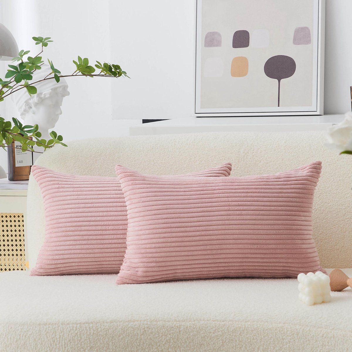 Elzusha - Baby Roze Kussenhoezen Set van 2 (30x50 cm)
