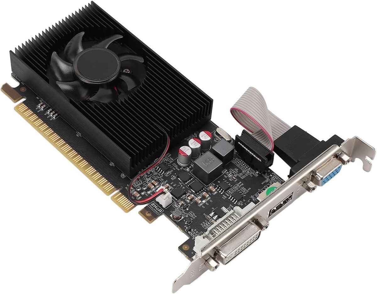 Grafische Kaart - Video kaart - Computer Upgrade - Low Profile Design - 2GB GDDR3 - Zwart