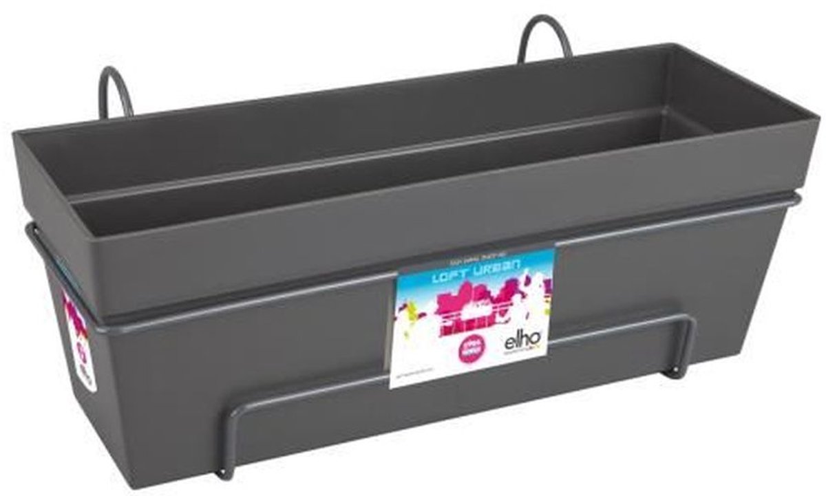 Elho Loft Urban Balcony Planter Allin1 50 - For Outdoor Balcony