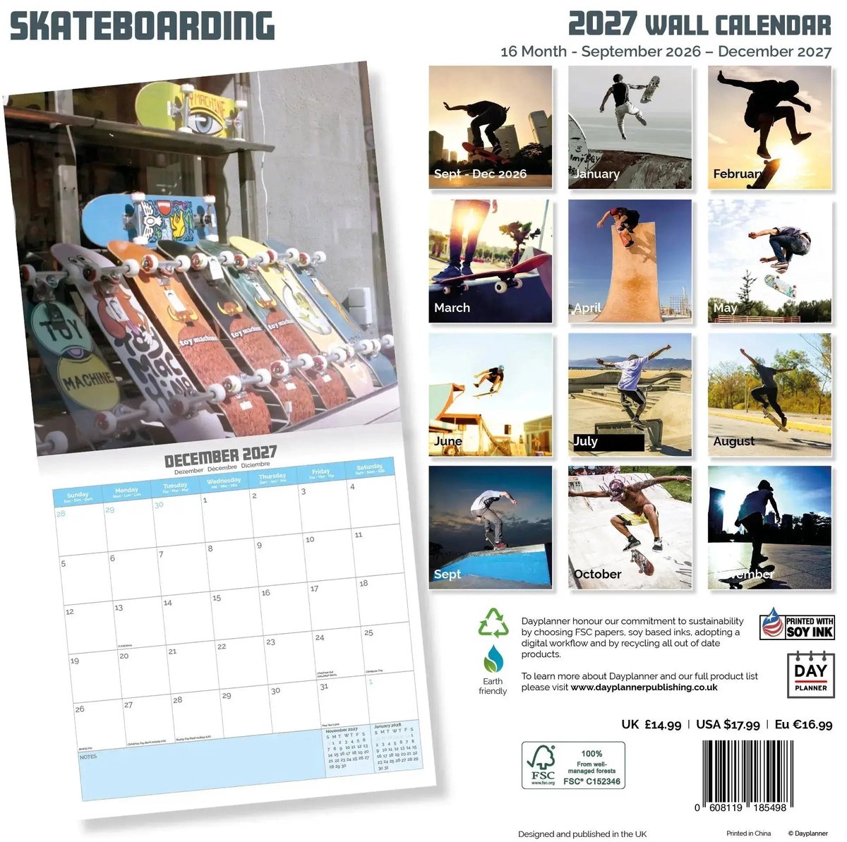 Skateboard Kalender 2027