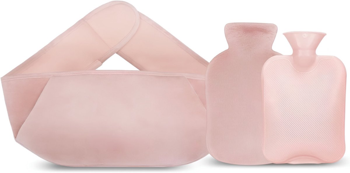 Lìon® Kruik - Warm Water Kruik - Warmwaterkruik - Roze - 26cm x 20cm x 7cm