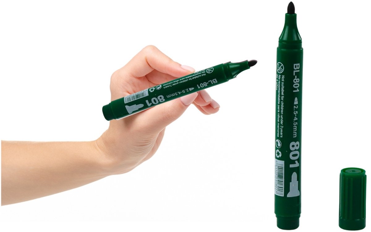 Grote permanente marker, waterdicht, sneldrogend, 1 stuk
