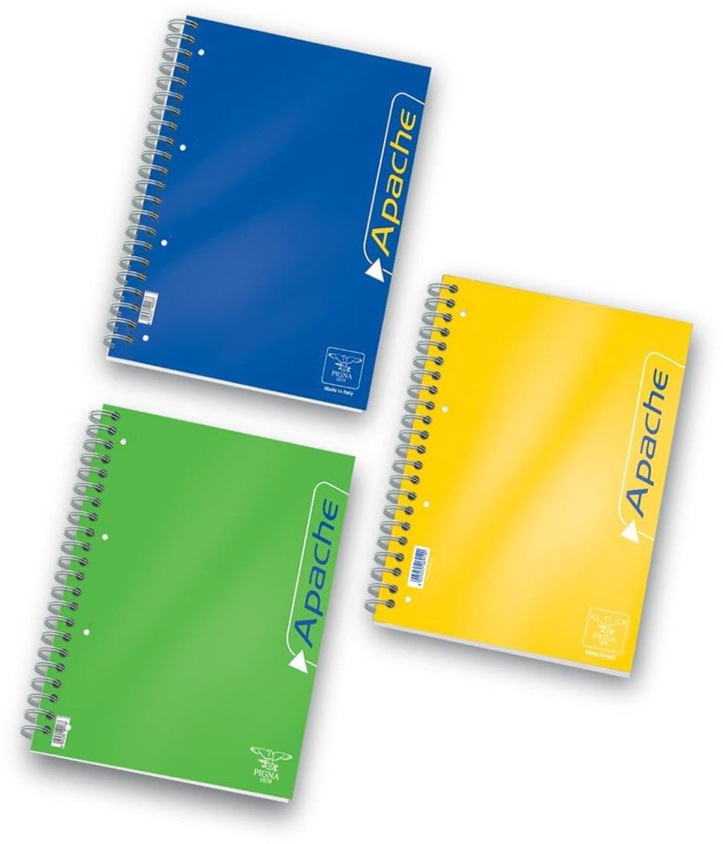 Elzusha - Spiraalblok A4 - Set van 3 stuks, geassorteerd