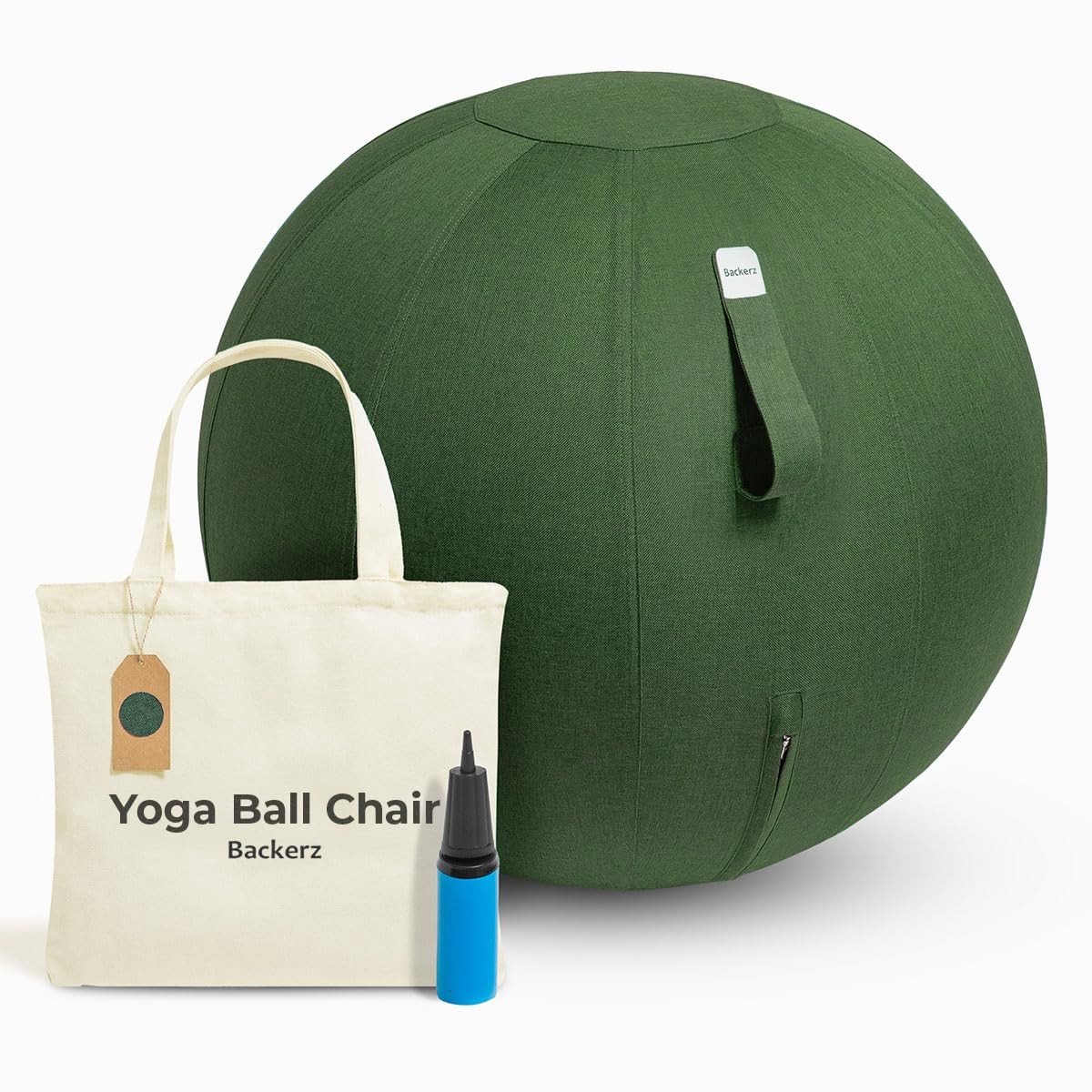 Elzusha - Gymnastiekbal voor Thuis en Kantoor - Ergonomische Zitbal - 75 cm - Lichtblauw