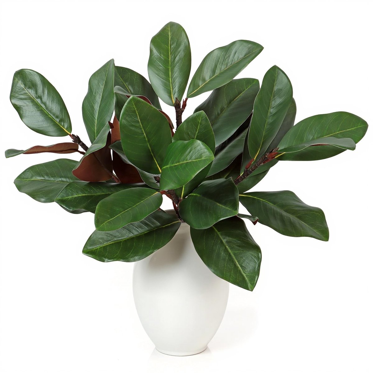 Elzusha - Set van 4 Kunstplanten met UV-bestendige Magnolia Bladeren