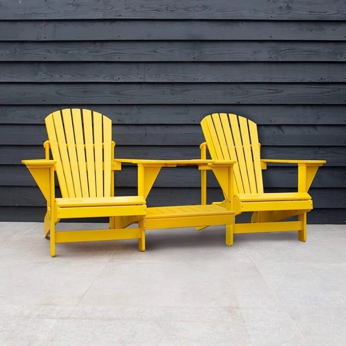 Originele Adirondack Tete-a-tete Tuinbank | Kunststof | Geel | 10 jaar garantie | Binnen 2-5 werkdagen geleverd | Canada Comfy Chair