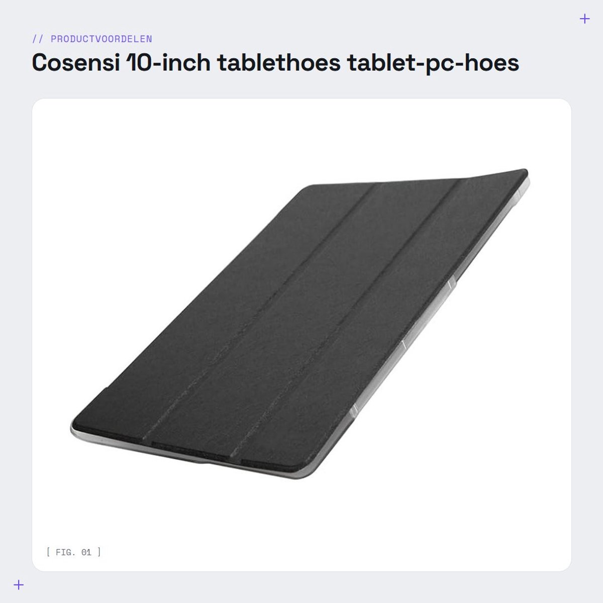 Dailygoods- Tablethoes 10-inch - Clamshell-Stijl - Antislip - Bescherming - Comfortabel - Modieus en Praktisch - Tabletcase