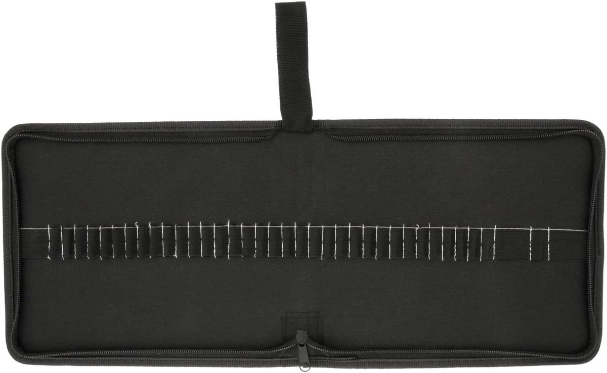 Potlood etui - Tekentas - Kunstenaar Organisatie - 30 vakken - 50 cm open - Zwart