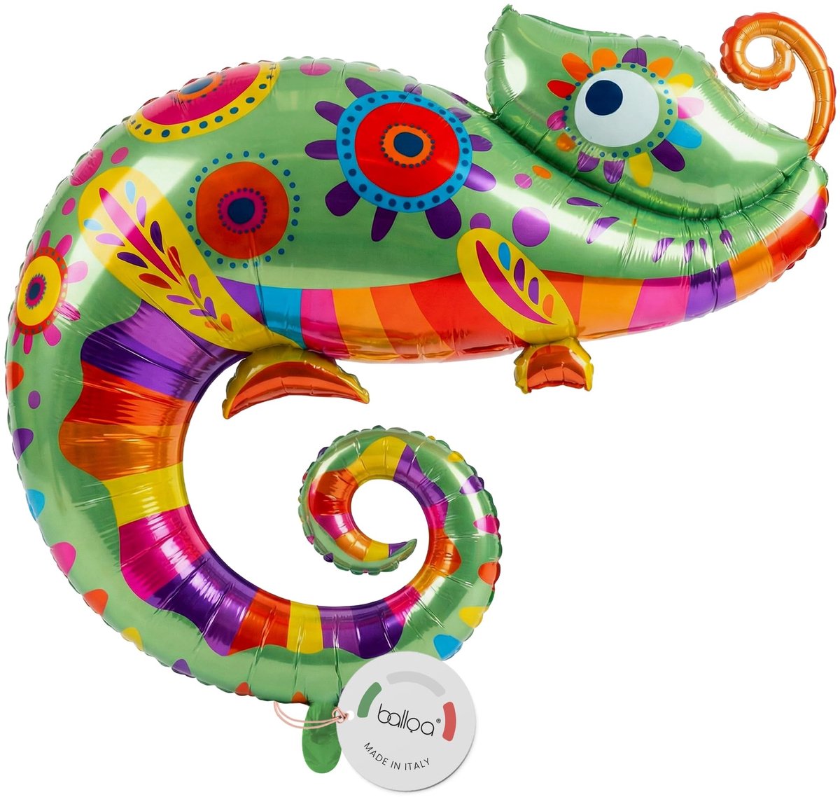 Dailygoods- Folieballon XXL Kameleon - Heliumballon - Dierenmotief - Feestdecoratie - Jungle Themafeest - Duurzaam Materiaal - Blikvanger 89 cm - Feestballon