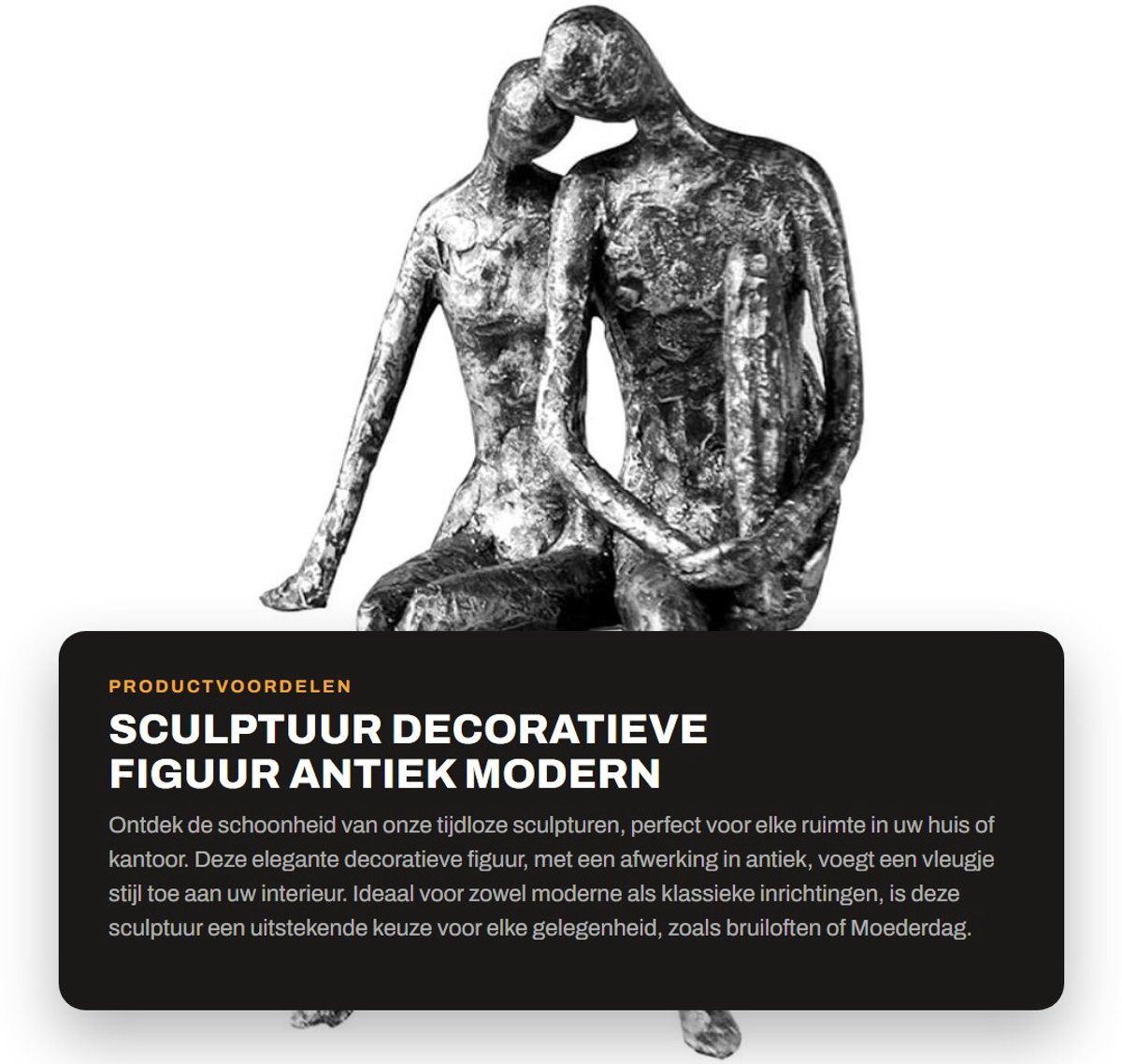 Dailygoods- Figuren Timeless Sculptures - Sculpturen - Decoratieve Figuren - Designobjecten - Cadeau-idee - Stijlvolle Woonaccessoires