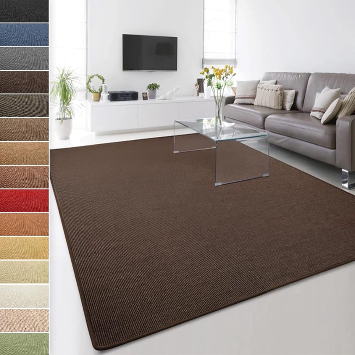 Sisal vloerkleed - Natuurlijk tapijt - Woonkamer decoratie - Geschikt voor vloerverwarming