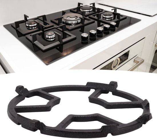 Dailygoods- Gasring Antislip - Gietijzeren Fornuisplaat - Koffiepot Stand - Kookplaat Reducer - Draagbaar - Robuust en Duurzaam - Wokring van Dailygoods — afbeelding 4