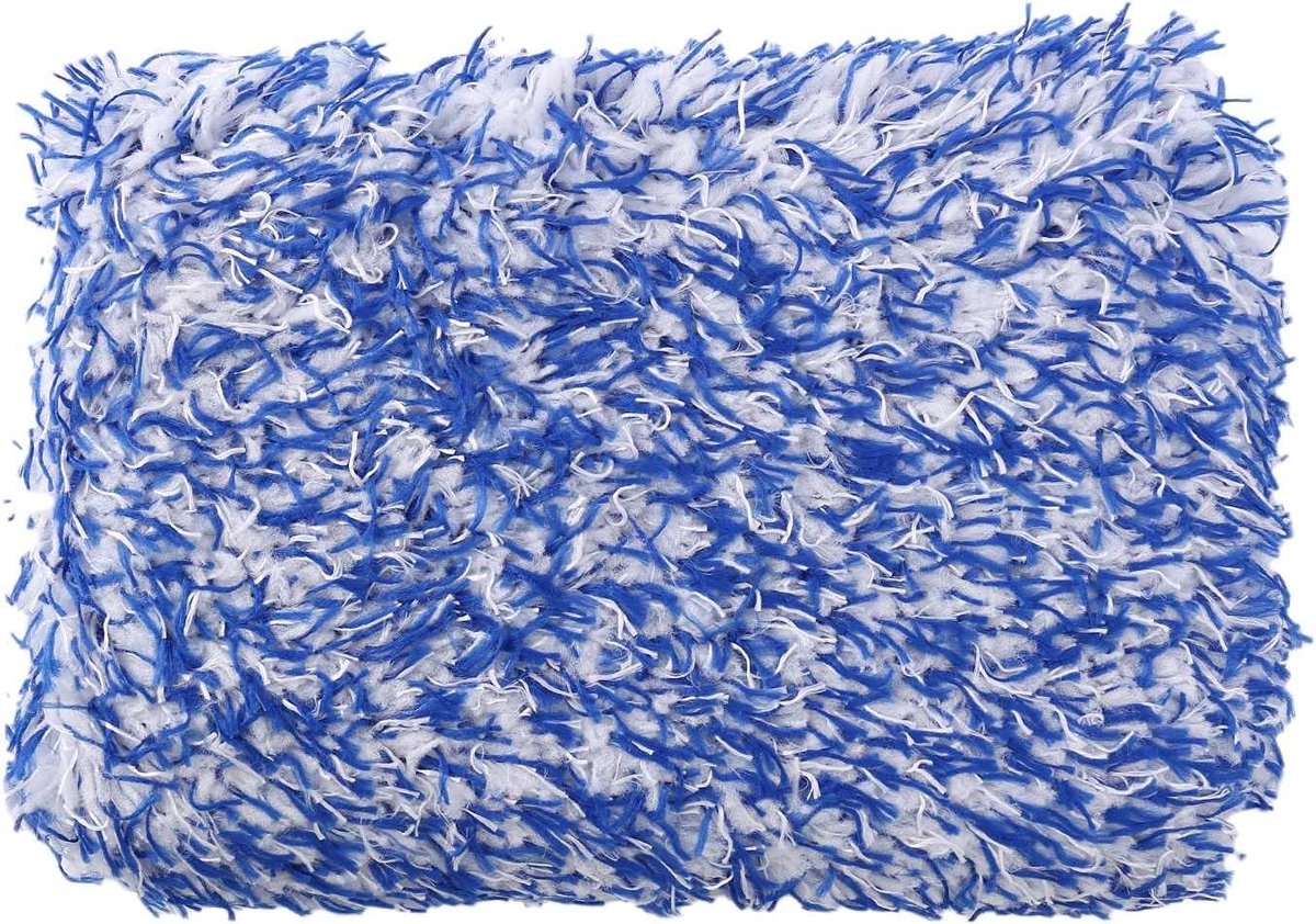 Autowasdoek Microvezel - Schoonmaakdoek Auto - Auto Poetsen - Krasvrije Reiniging - 20 x 15 cm - Blauw