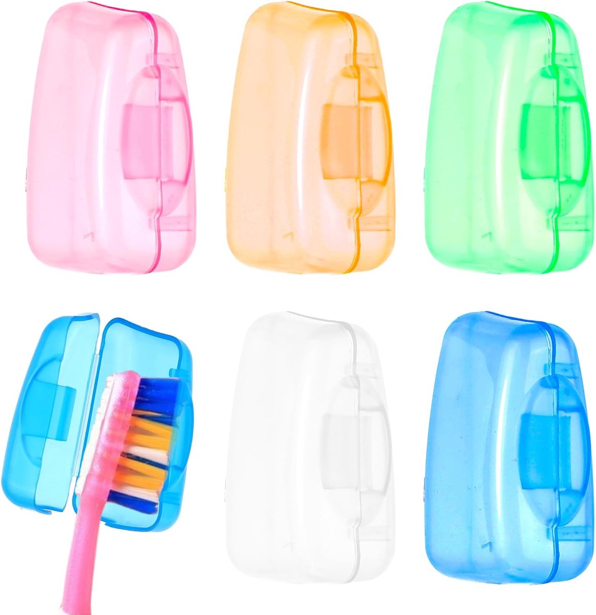 Tandenborstel Beschermhoes - Reis Etui - Tandenborstel Hygiëne - Voedselveilig PP Materiaal - 10 Stuks - Multicolor