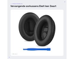 Solidchoice - Dailygoody - Vervangende oorkussens - Eiwit leer - Zwart - Hoofdtelefoon oorkussens - Comfortabel en duurzaam - Geschikt voor Srhythm NC25/NC25 Pro