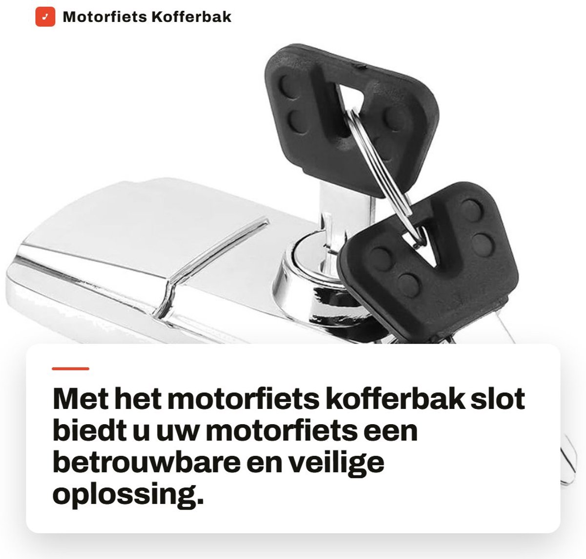 Dailygoods- Motorfiets Kofferbak Slot - Vervanging voor Beschadigd Slot - Antidiefstal Zadeltassen - Complete Set met 2 Sleutels - Duurzaam en Heavy Duty - Eenvoudige Installatie - Motorkofferslot