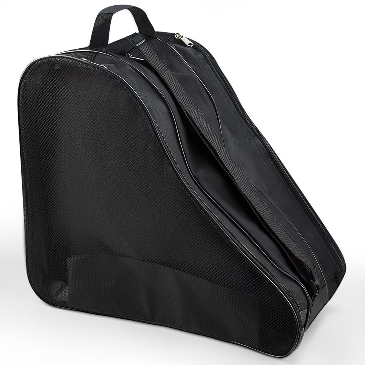 Dailygoods - Tas Volwassenen Rolschaatsentas Zwart IJsschaats Hockey Tas Skischoenentas met verstelbare draagriem Schaatsentas voor ijshockeyschaatsen voor heren dames