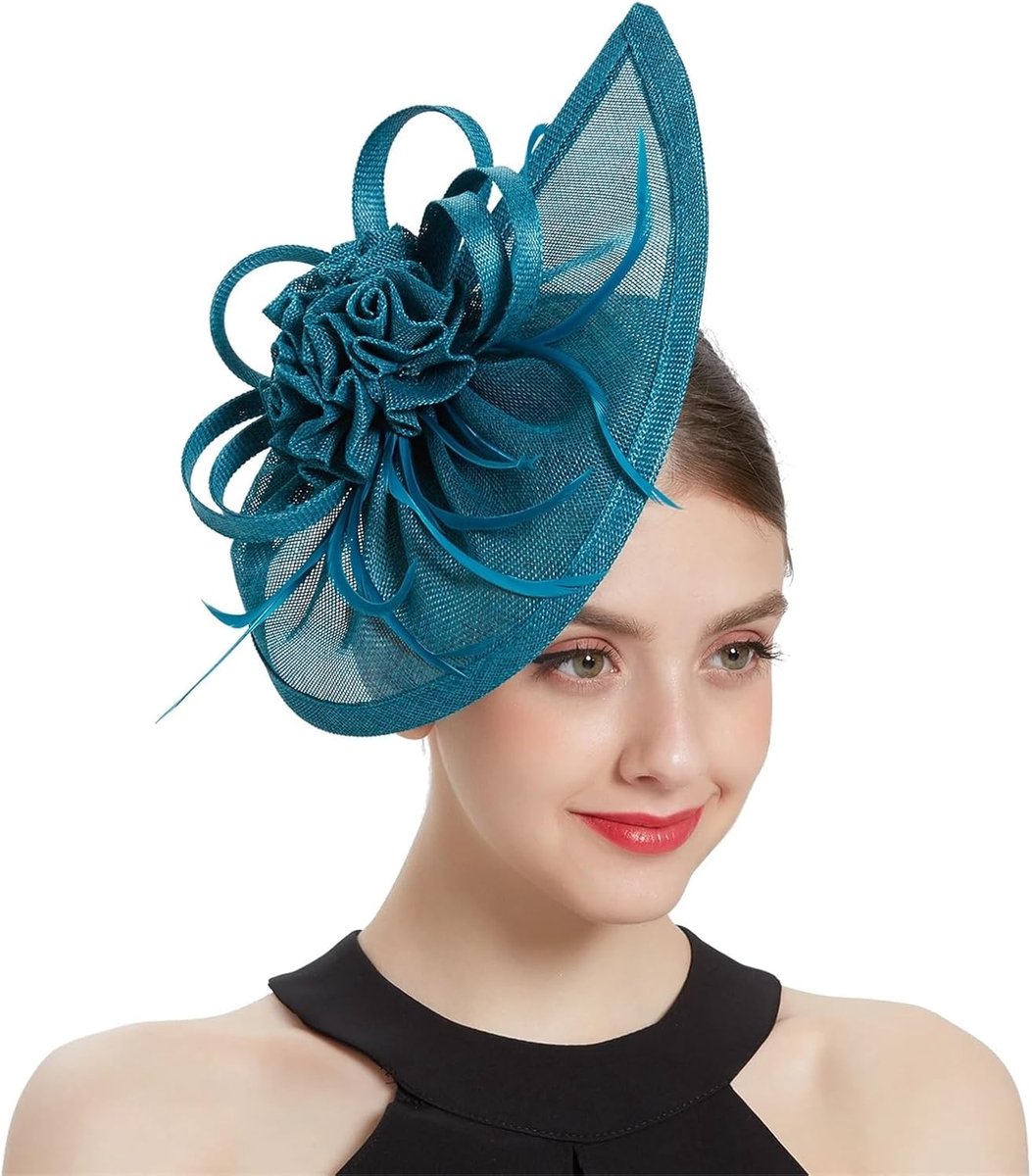 Fascinator Hoed - Pillenbox Hoofddeksel - Feestelijke Gelegenheden - Handgemaakt Ontwerp - Eén Maat - Oranje