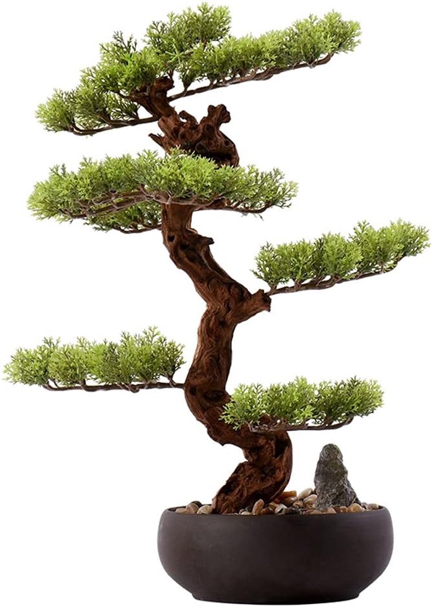 Nepplanten Kunstmatige groene plant Bonsai decoratie moderne simulatie potplant tafelblad decoratie for theesalon studie decoratie Kunstboom