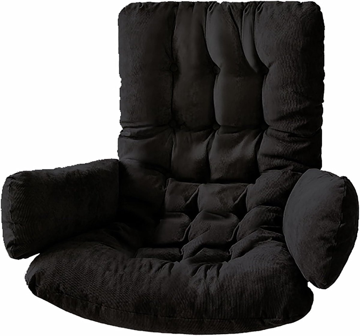 Stoelkussen - Hangmat kussen - Buiten Zitten - Extra Dikke Vulling - 12 cm Dikte - Zwart