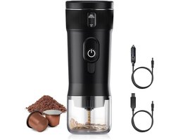 Draagbare Koffiemachine - Espresso Maker - Reizen Kamperen - Snelle Verwarming - 1 Kops - Zwart