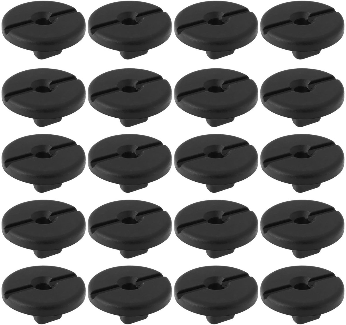 Dailygoods- Borgmoer 20 Stuks - Plastic Expansiecoet - Compatibel met Vauxhall Astra/Zafira - Voor Schroef/Clip Bevestiging - Zwart - 10 mm x 10 mm Gat - Carclips