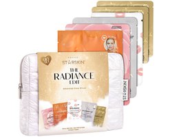 STARSKIN The Radiance Giftset - Hydraterende, stralende en glanzende huid – 6 maskers voor gezicht, lippen en ogen – Inclusief Toilettas – Perfect cadeau voor beauty lovers – Koreaanse huidverzorging