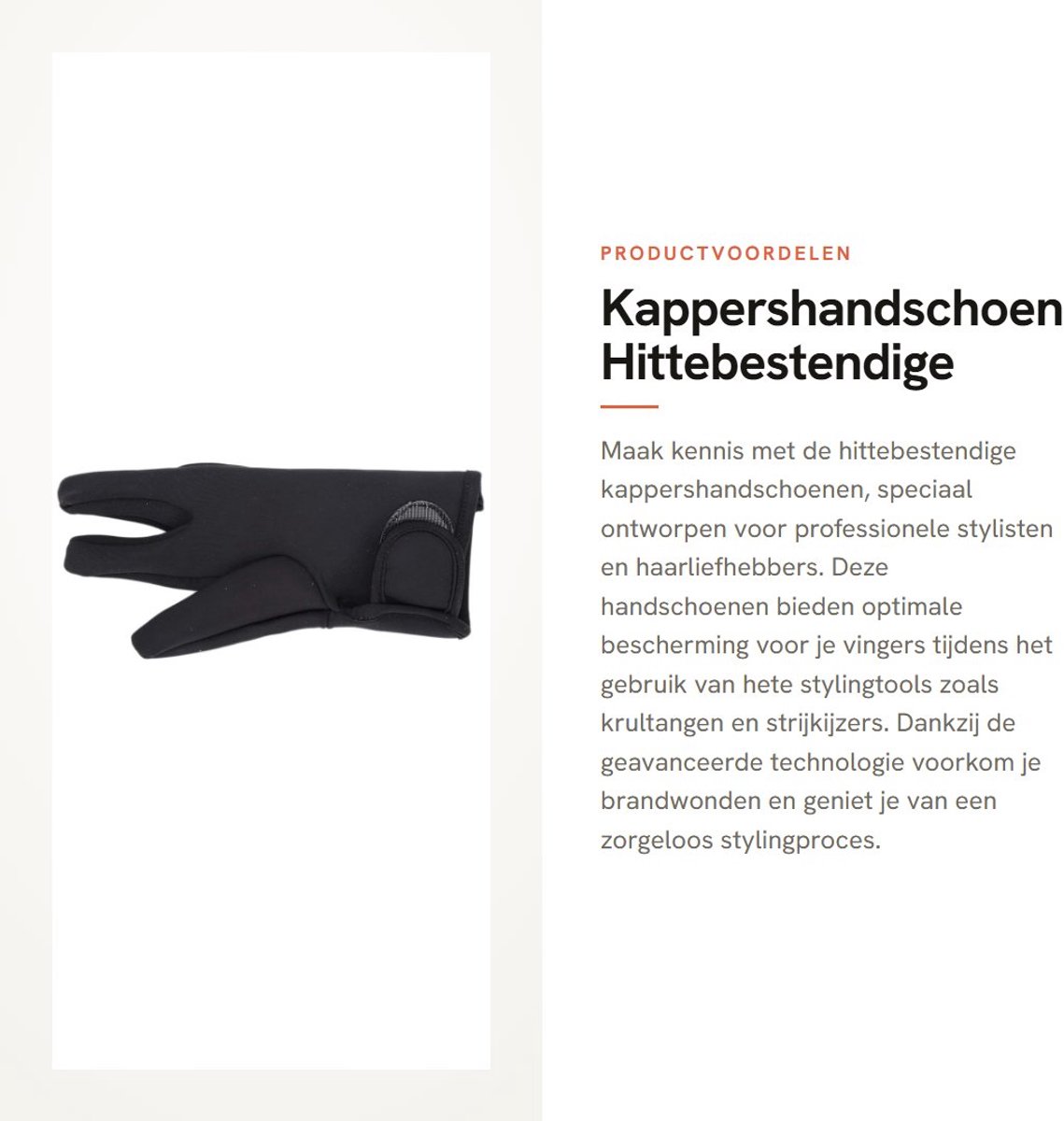 Dailygoods - Kappershandschoen - Hittebestendige handschoenen - Voor veilig stylen - Zwart - Vingerhandschoenen - Geschikt voor kapsalon en thuis - Pr...