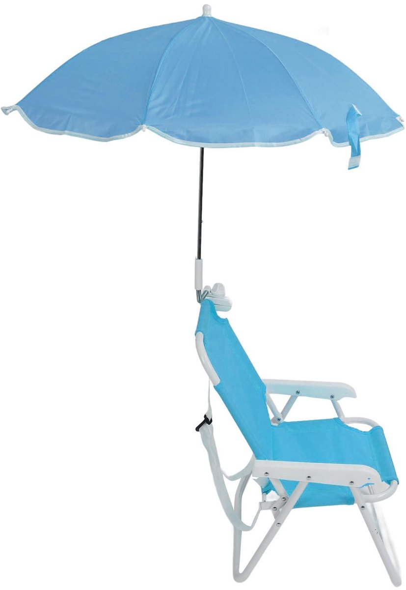 Dailygoods- Strandstoel Opvouwbaar - Verstelbaar - Strandstoel Kind - Met Parasol - Lichtgewicht - Tot 50 kg Draagvermogen - Kinderenstoel