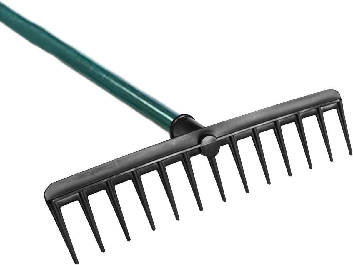 Gazon Hark - Veld egalisator - Tuinonderhoud - Robuuste constructie - 35x8 cm - Grijs