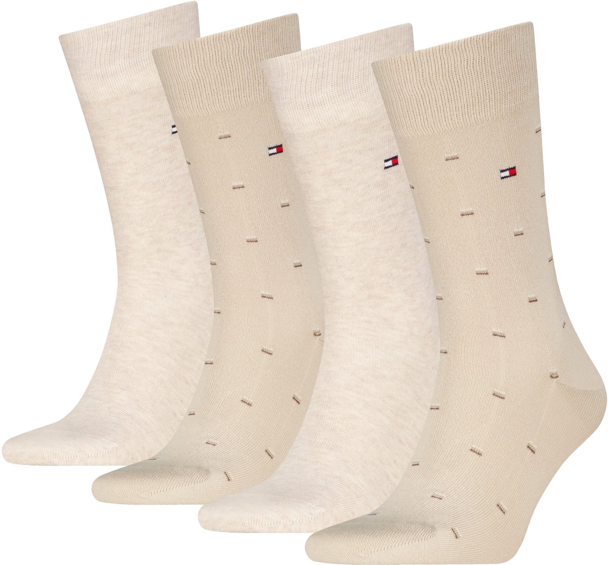 Tommy Hilfiger Herensokken 4-pack Beige