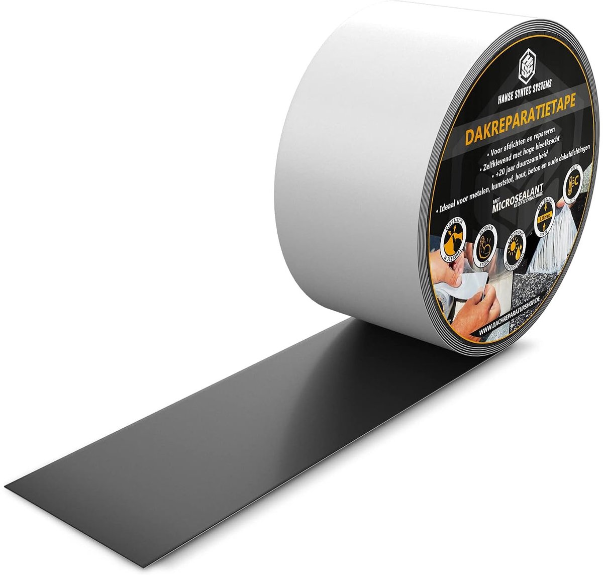 Dak reparatie tape - Waterdichte afdichting - Dak herstellen - Gepatenteerde lijm - 5cm x 5m - Wit